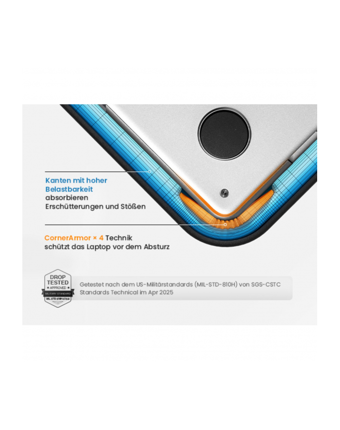 Tomtoc Defender A13 na MacBooka, czarny 16'' (A13E11D) główny