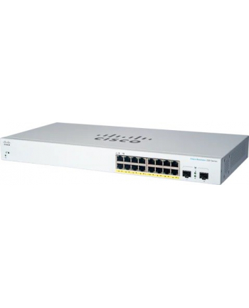 Cisco switch CBS220-16P-2G, 16xGbE RJ45, 2xSFP, fanless, PoE+ (CBS22016P2GEURF)