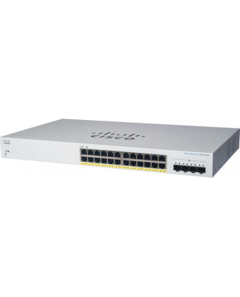 Cisco switch CBS220-24FP-4G, 24xGbE RJ45, 4xSFP, PoE+, 382W (CBS22024FP4GEURF)