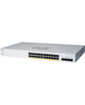 Cisco switch CBS220-24FP-4X, 24xGbE RJ45, 4x10GbE SFP+, PoE+, 382W (CBS22024FP4XEURF)