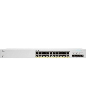 Cisco switch CBS220-24P-4G, 24xGbE RJ45, 4xSFP, PoE+, 195W (CBS22024P4GEURF)