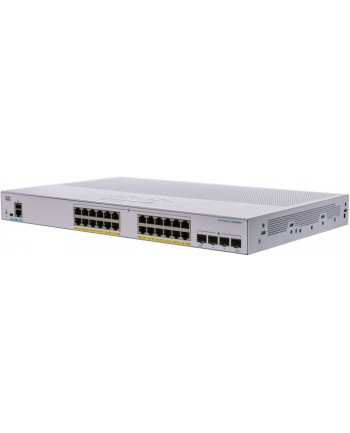 Cisco switch CBS350-24P-4G, 24xGbE RJ45, 4xSFP, fanless, PoE+, 195W (CBS35024P4GEURF)