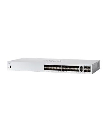 Cisco switch CBS350-24S-4G-EU, 24xGbE SFP, 2xGbE RJ45/SFP, fanless (CBS35024S4GEURF)