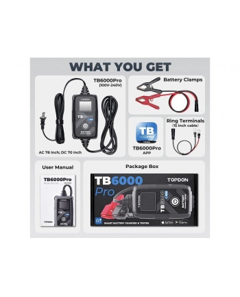 Viking Ładowarka I Tester Akumulatorów Samochodowych Topdon Tb6000 Pro nr 1