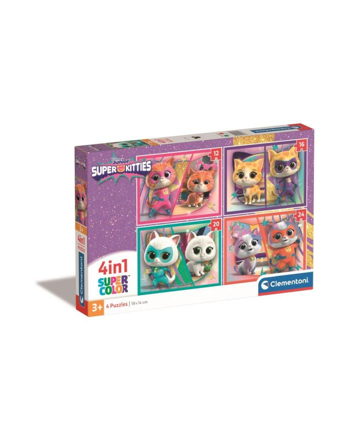 Clementoni Puzzle 4w1 Super Kitties 21531 główny