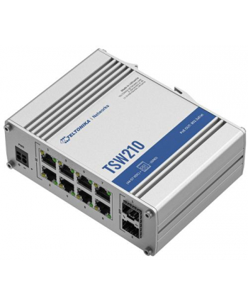 teltonika Przełącznik niezarządzalny TSW210 Switch 2xSFP 8xPoE+ 8xGbE DIN RAIL Back Panel nr 1