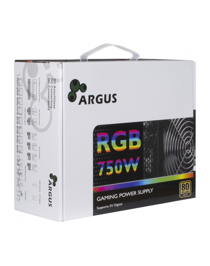 Inter-Tech Argus RGB-750W CM II moduł zasilaczy 20+4 pin ATX ATX Czarny główny