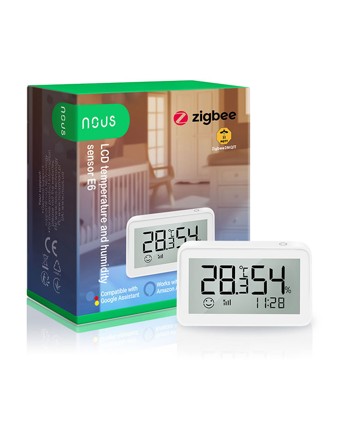 Nous E6 Czujnik temperatury i wilgotności LCD główny