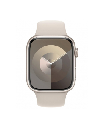 Apple Watch Series 9 GPS Koperta 45mm Z Aluminium W Kolorze Księżycowej Poświaty Z Opaską Sportową W Kolorze Księżycowej Poświaty (MR963QC/A)