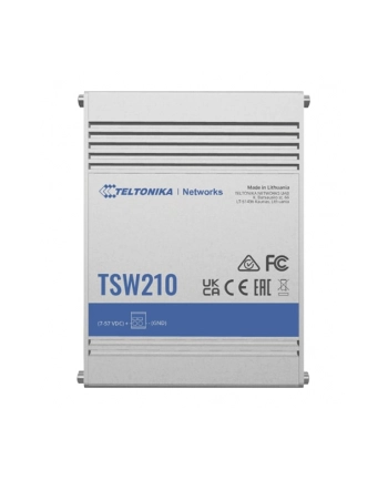 teltonika Przełącznik niezarządzalny TSW210 Switch 2xSFP 8xPoE+ 8xGbE DIN RAIL Back Panel