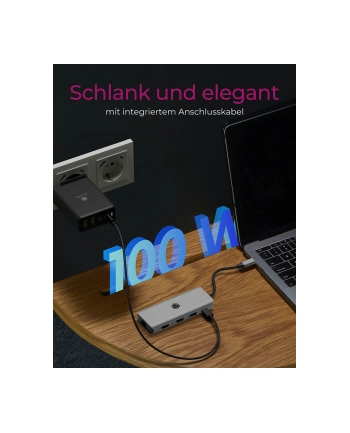 icybox Stacja dokująca IB-DK4012-CPD 9w1, 2x HDMI, 4K60Hz, 3xUSB, 100W PD,LAN, Czytnik kart nr 1