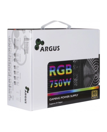 Inter-Tech Argus RGB-750W CM II moduł zasilaczy 20+4 pin ATX ATX Czarny