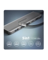 axagon HMC-5H Wieloportowy hub USB-C 3.2 Gen 1, 3x USB-A, 4K HDMI, PD 100W, 100cm USB-C kabel - nr 29