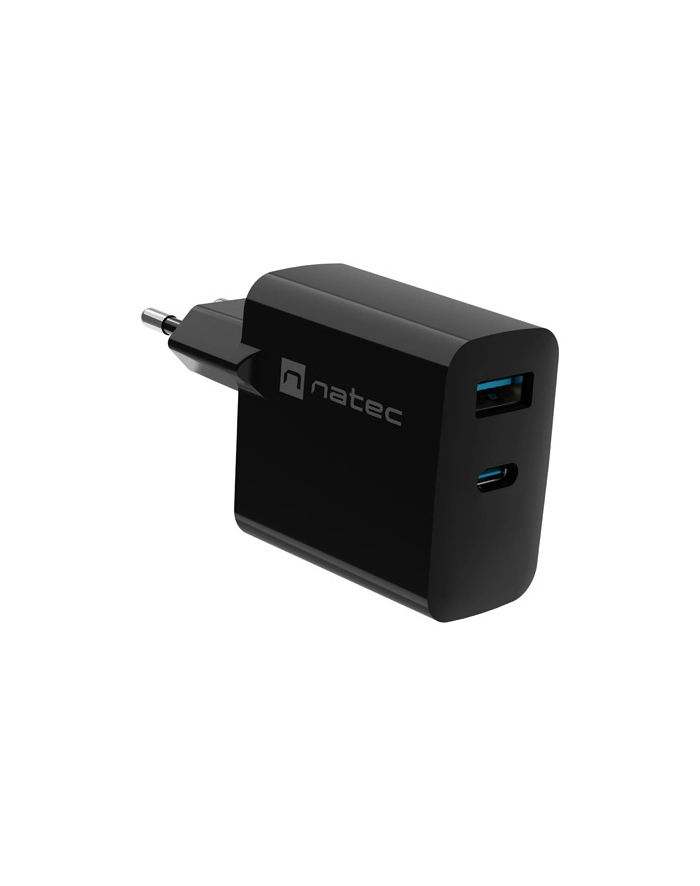 natec Ładowarka sieciowa Ribera GAN 1X USB-A + 1X USB-C 45W Czarna główny