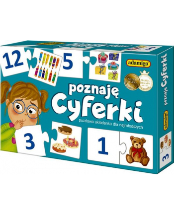 Poznaję Cyferki gra puzzlowa edukacyjna ADAMIGO