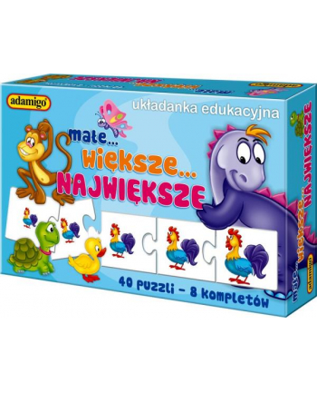 Małe większe największe układanka puzzle ADAMIGO