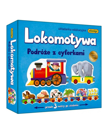 Lokomotywa - Podróże z cyferkami układanka edukacyjna ADAMIGO