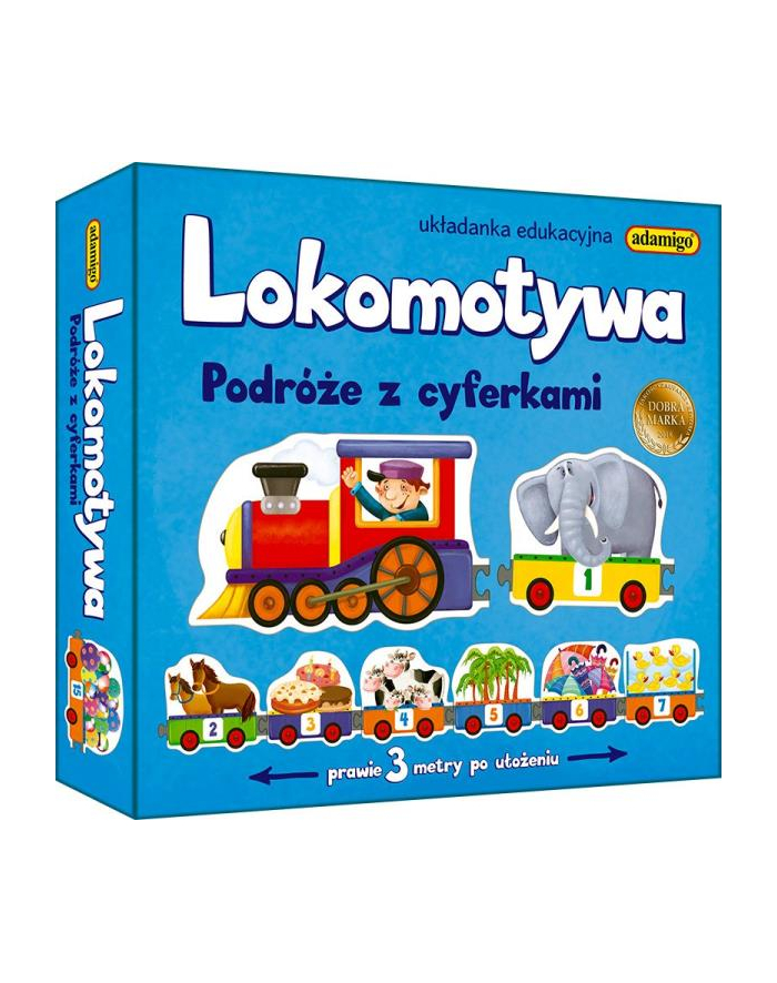 Lokomotywa - Podróże z cyferkami układanka edukacyjna ADAMIGO główny