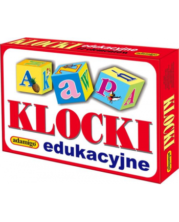 Klocki 12-elementów edukacyjne. Alfabet ADAMIGO