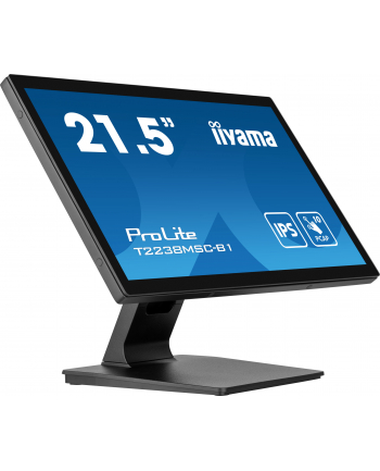 iiyama Monitor 22 cale T2238MSC-B1 IPS,FHD,DP,HDMI,2x2W,2xUSB,600(cd/m2),   10pkt.7H,IP1X(FRONT),PION/POZIOM nr 2