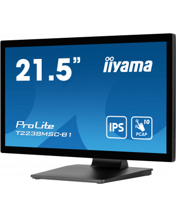 iiyama Monitor 22 cale T2238MSC-B1 IPS,FHD,DP,HDMI,2x2W,2xUSB,600(cd/m2),   10pkt.7H,IP1X(FRONT),PION/POZIOM nr 1