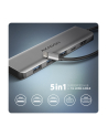 axagon HMC-5H Wieloportowy hub USB-C 3.2 Gen 1, 3x USB-A, 4K HDMI, PD 100W, 100cm USB-C kabel - nr 25