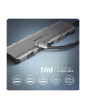 axagon HMC-5H Wieloportowy hub USB-C 3.2 Gen 1, 3x USB-A, 4K HDMI, PD 100W, 100cm USB-C kabel - nr 29