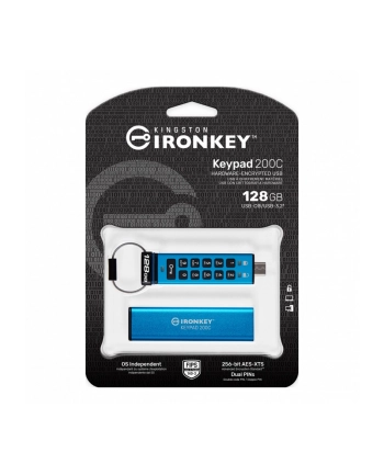 kingston Pendrive 128GB IronKey Keypad 200 FIPS140-3 Lvl3 AES-256 nr 1