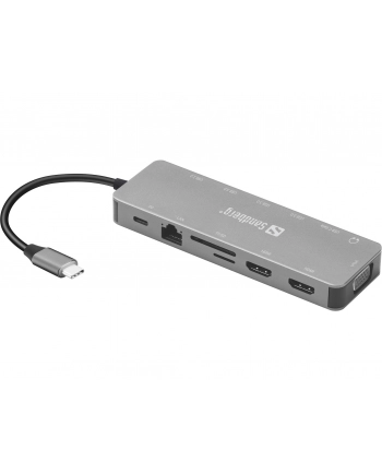Sandberg USB-C 13-in-1 Travel Dock USB hub - 13 - Srebrny (13645) nr 1