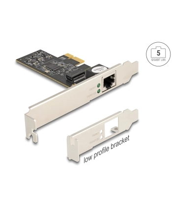 DeLOCK PCI Express x1 Card for 1 x RJ45 5 Gigabit LAN RTL8126