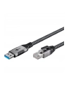 goobay Ethernet cable USB-A 3.2 Gen1 male > RJ-45 male, LAN adapter (Kolor: CZARNY/silver, 1 meter) - nr 3