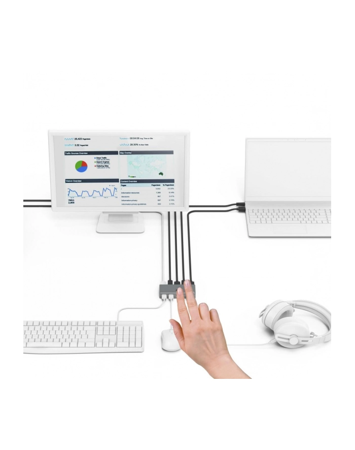 Hama Przełącznik KVM Connect2Switch 4 porty (200135) główny