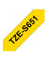 Bczerwonyher label tape TZe-S651 (yellow, 24 mm wide, Kolor: CZARNY on yellow) - nr 3