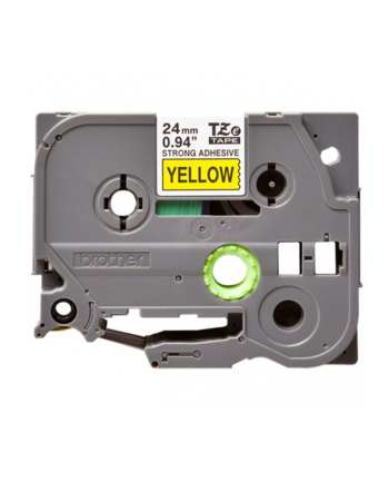 Bczerwonyher label tape TZe-S651 (yellow, 24 mm wide, Kolor: CZARNY on yellow)