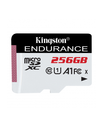 Kingston High Endurance 256GB microSDXC Memory Card (White/Black, UHS-I U1, Class 10, A1)