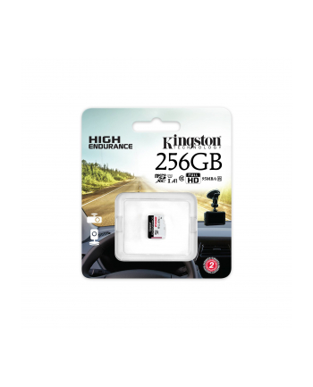 Kingston High Endurance 256GB microSDXC Memory Card (White/Black, UHS-I U1, Class 10, A1)