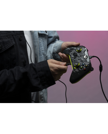 PDP Wired Controller - Electric Carbon, Gamepad (anthracite/neon green, for Xbox Series X|S, Xbox One, PC)