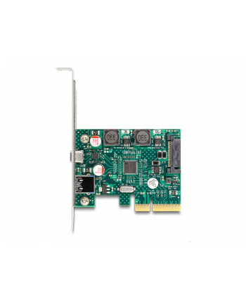 DeLOCK PCI Express x4 card for 1 x external USB 10 Gbps Type-C socket + 1 x external USB 10 Gbps Type-A socket, USB controller