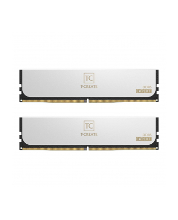 Team Group DDR5 - 64GB - 6400 - CL - 34 (2x 32 GB) dual kit, RAM (Kolor: BIAŁY, CTCWD564G6400HC34BDC01, T-CREATE EXPERT, AMD EXPO)