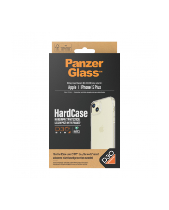 PanzerGlass HardCase D30 BIO, mobile phone case (transparent, iPhone 15 Plus)