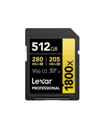 Karta Lexar Pro 1800x SDXC 512 GB UHS-II V60 nr 1