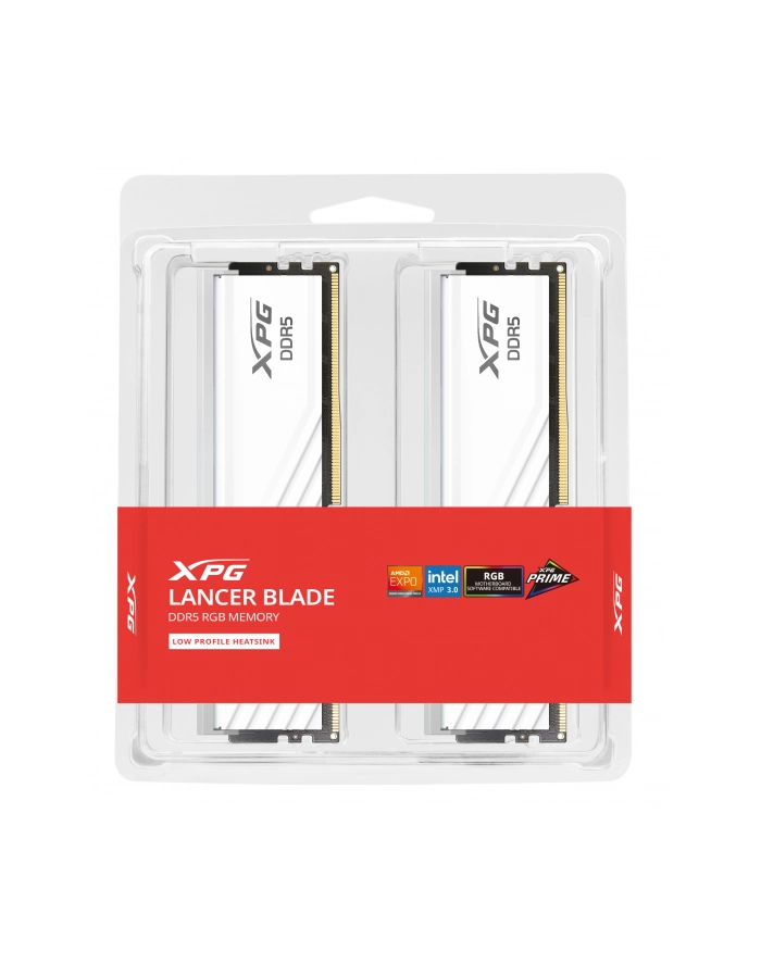 ADATA DDR5 - 32GB - 6000 - CL - 30 (2x 16 GB) dual kit, RAM (Kolor: BIAŁY, AX5U6000C3016G-DTLABRWH, XPG Lancer Blade RGB, INTEL XMP, AMD EXPO) główny