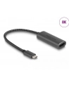 DeLOCK USB adapter, USB-C male > HDMI female (DP Alt Mode) (grey, 20cm, 8K + HDR) - nr 8
