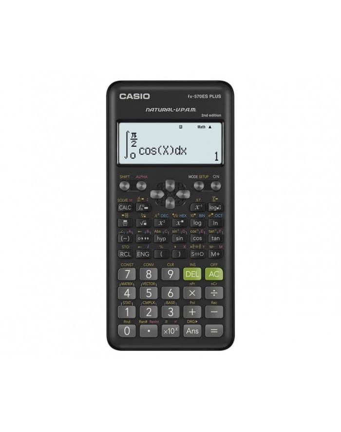 CASIO KALKULATOR NAUKOWY FX-570ESPLUS-2-B, 417 FUNKCJI, 77X162MM, CZARNY główny