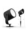no name HUE LILY XL CZARNY REFLEKTOR OGRODOWY LED 15W 2000-6500K 1050LM RGB WCA IP65 METAL - nr 10