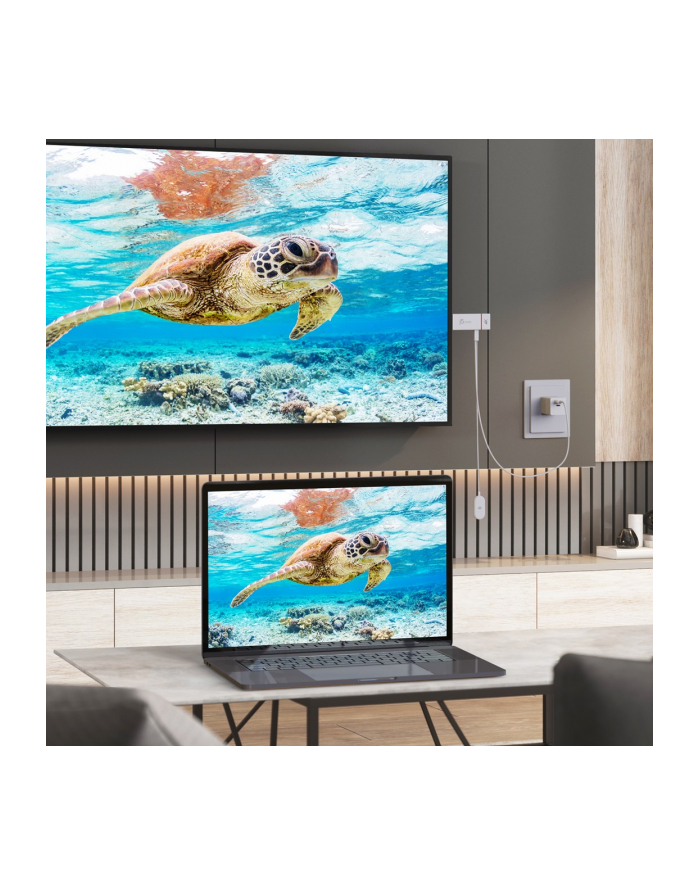 j5 create Nadajnik i odbiornik audio/video bezprzewodowy j5create ScreenCast 4K Wireless Display Adapter; kolor biały JVAW76-N główny