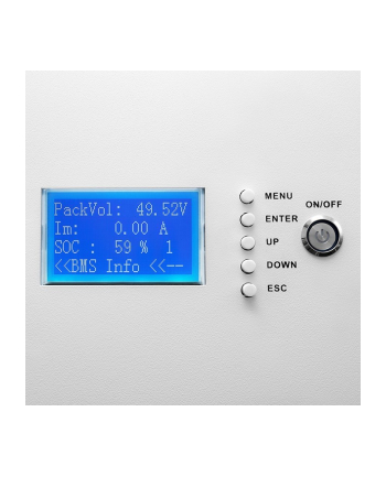 qoltec Magazyn energii LiFePO4 | 4.8kWh | 48V | 100Ah | BMS | LCD
