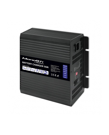 qoltec Inteligentna ładowarka do akumulatorów LiFePO4 AGM GEL SLA | 50A | 12V