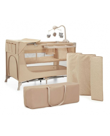 kinderkraft Łóżeczko turystyczne JOY 2 BEIGE + akcesoria