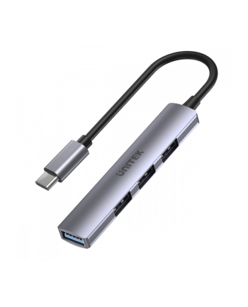 unitek HUB USB-C, 3x USB-A 2.0 1x USB-A 5 Gbps Aluminiowy